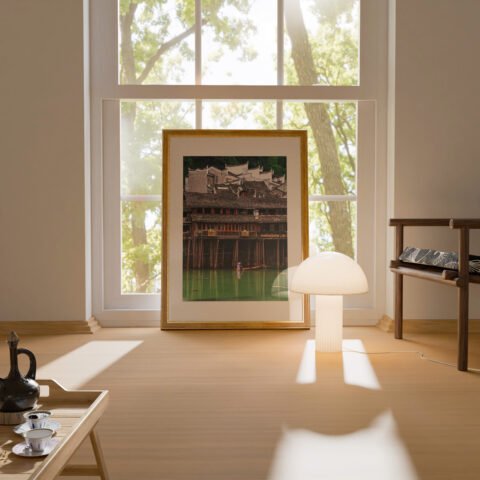 Traditional Boat in Hunan Fenghuang Ancient Town in China Print