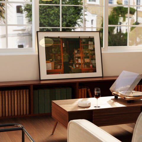 Japanese Antique Book Store Print