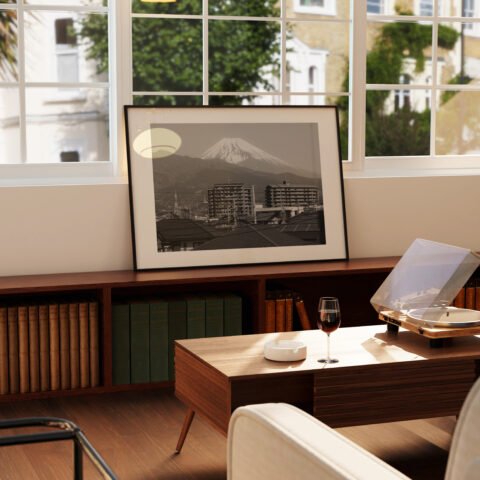 Black & White Japan Mount Fuji Print