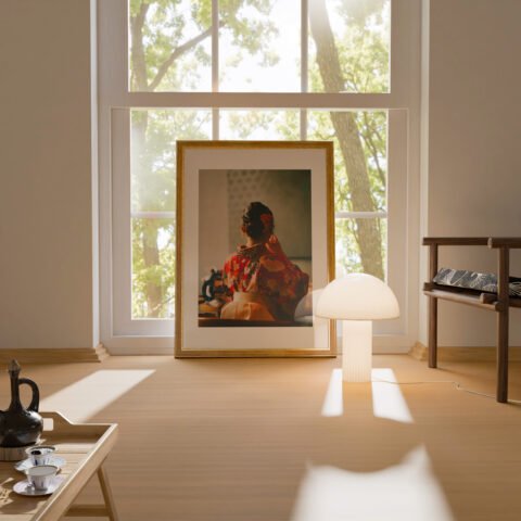 Japanese Tea Time Kimono Woman Print