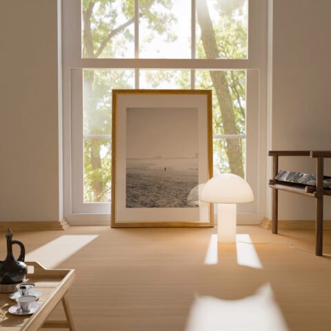 Black & White Serene beach in Portugal Print